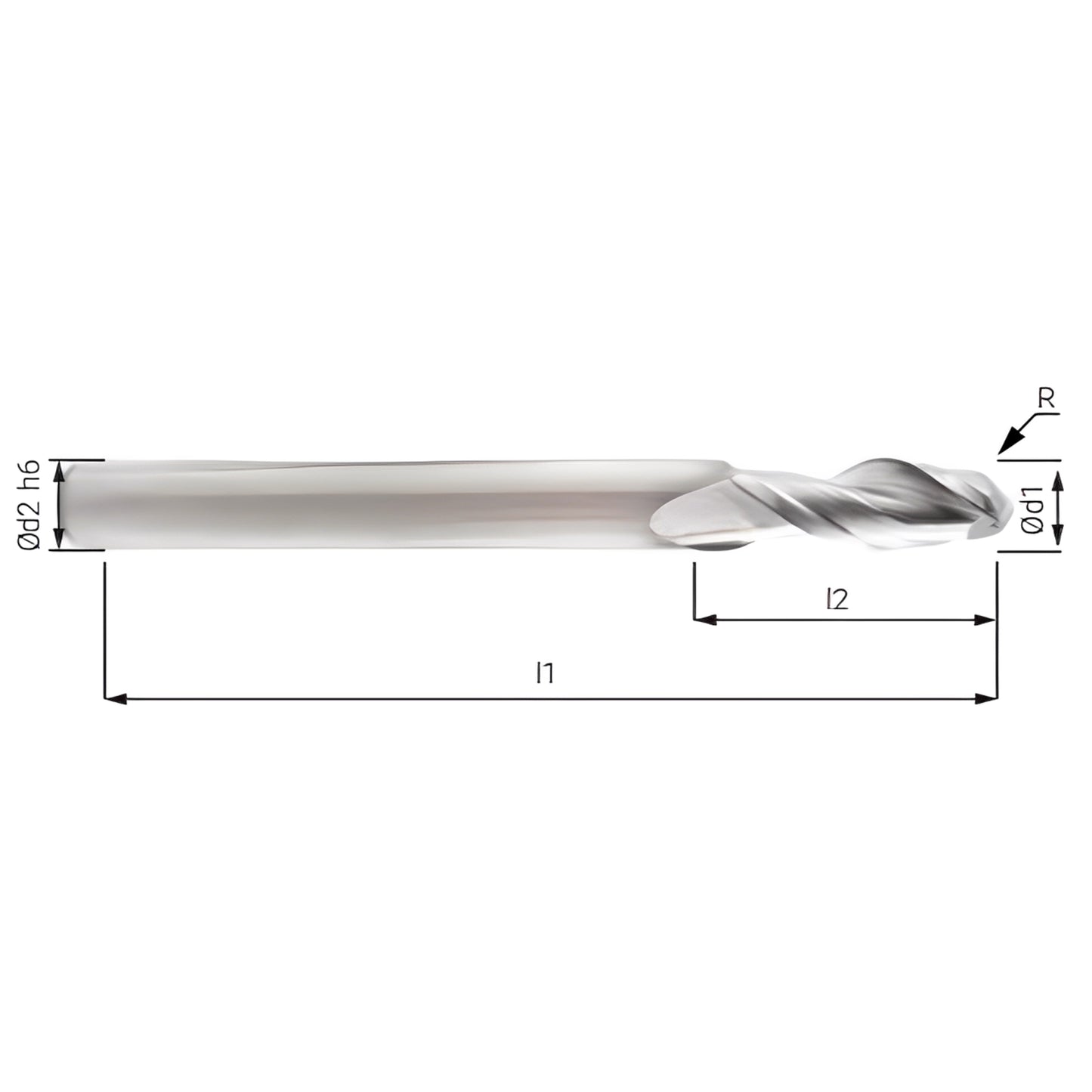 Vollhartmetall-Schaftfräser für Aluminium / Standartversion